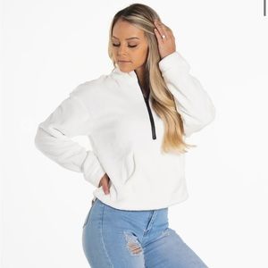 NVGTN White Full Length Teddy Fleece